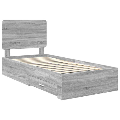 Struttura del letto Grigio Sonoma 75 x 190 cm Legno multistrato | homemem39