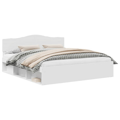 Struttura del letto Bianco 200 x 200 cm Pino massello | homemem39
