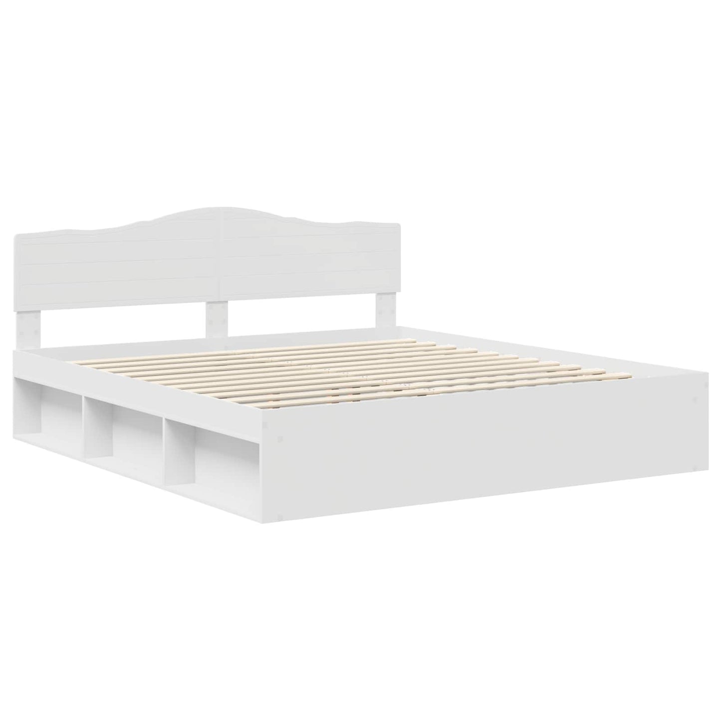Struttura del letto Bianco 200 x 200 cm Pino massello | homemem39