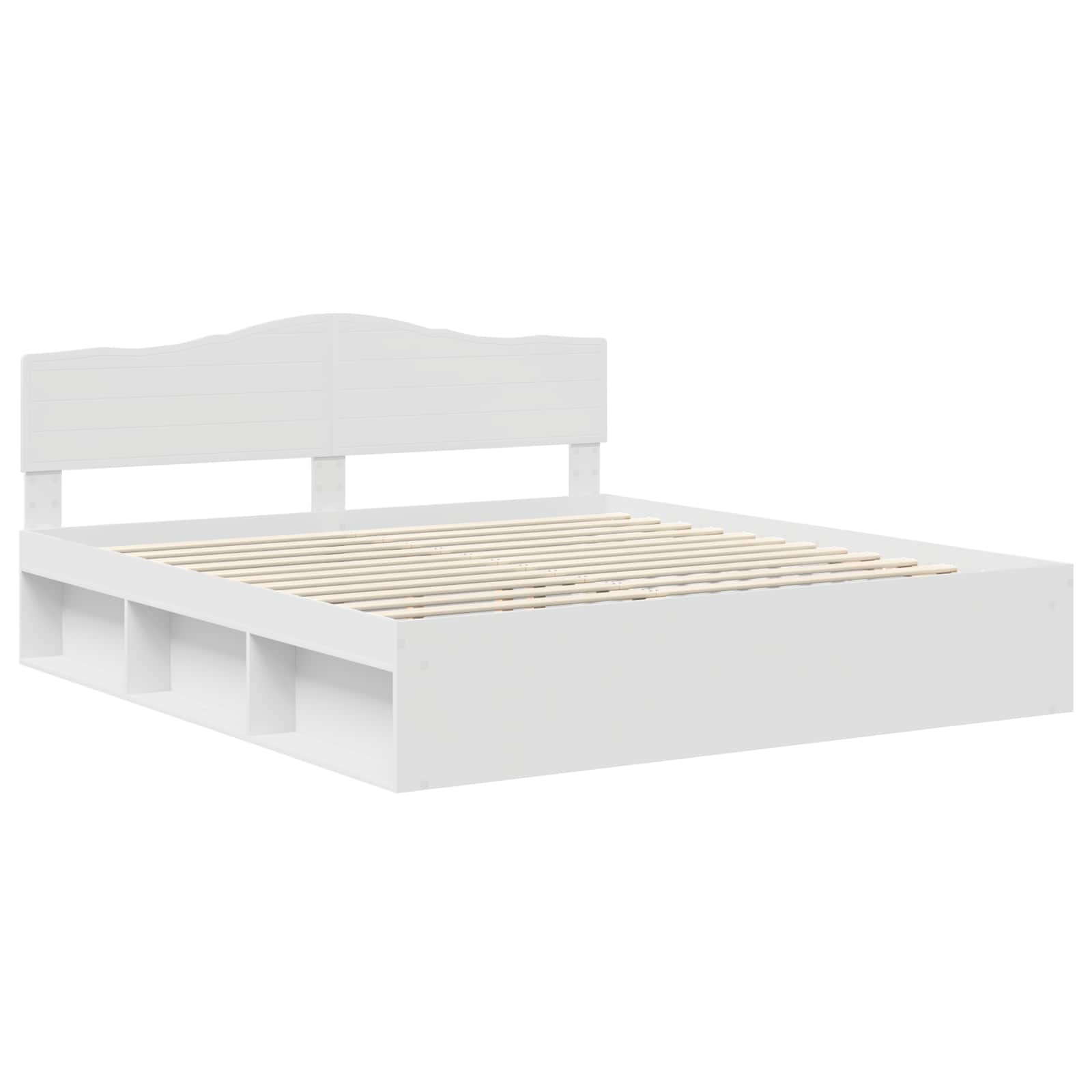 Struttura del letto Bianco 200 x 200 cm Pino massello | homemem39