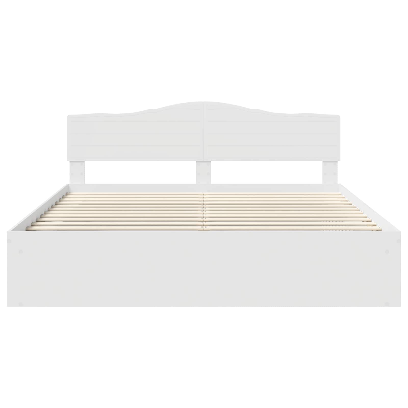 Struttura del letto Bianco 200 x 200 cm Pino massello | homemem39