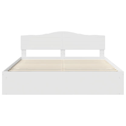 Struttura del letto Bianco 200 x 200 cm Pino massello | homemem39