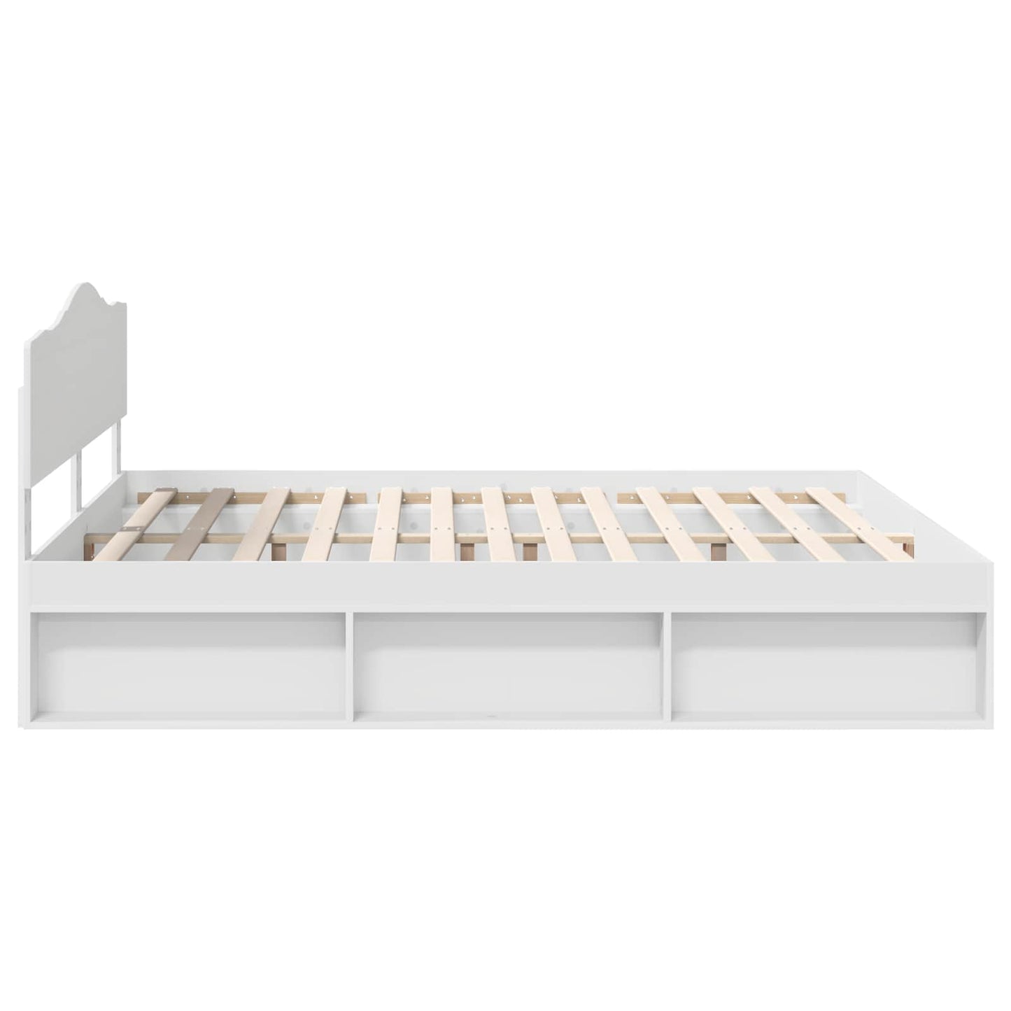 Struttura del letto Bianco 200 x 200 cm Pino massello | homemem39