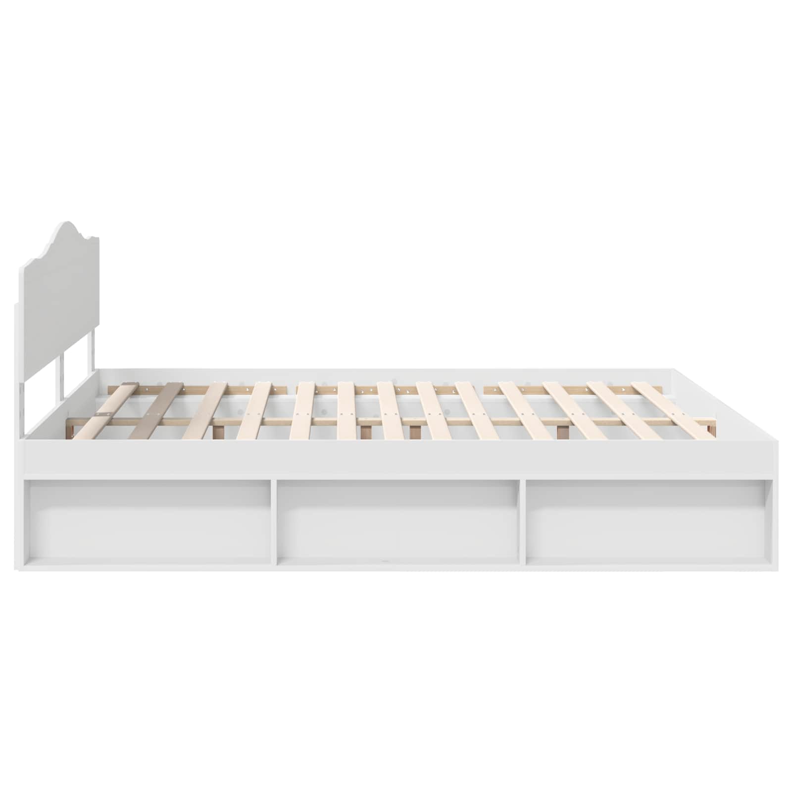 Struttura del letto Bianco 200 x 200 cm Pino massello | homemem39