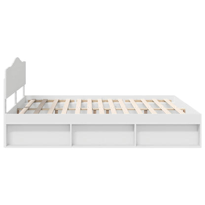 Struttura del letto Bianco 200 x 200 cm Pino massello | homemem39
