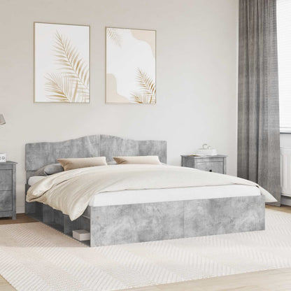 Struttura del letto Calcestruzzo 180 x 200 cm Pino massello | homemem39