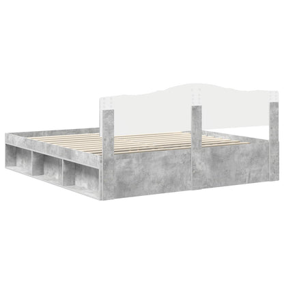 Struttura del letto Calcestruzzo 180 x 200 cm Pino massello | homemem39