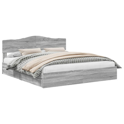 Struttura del letto Grigio Sonoma 180 x 200 cm Pino massello | homemem39