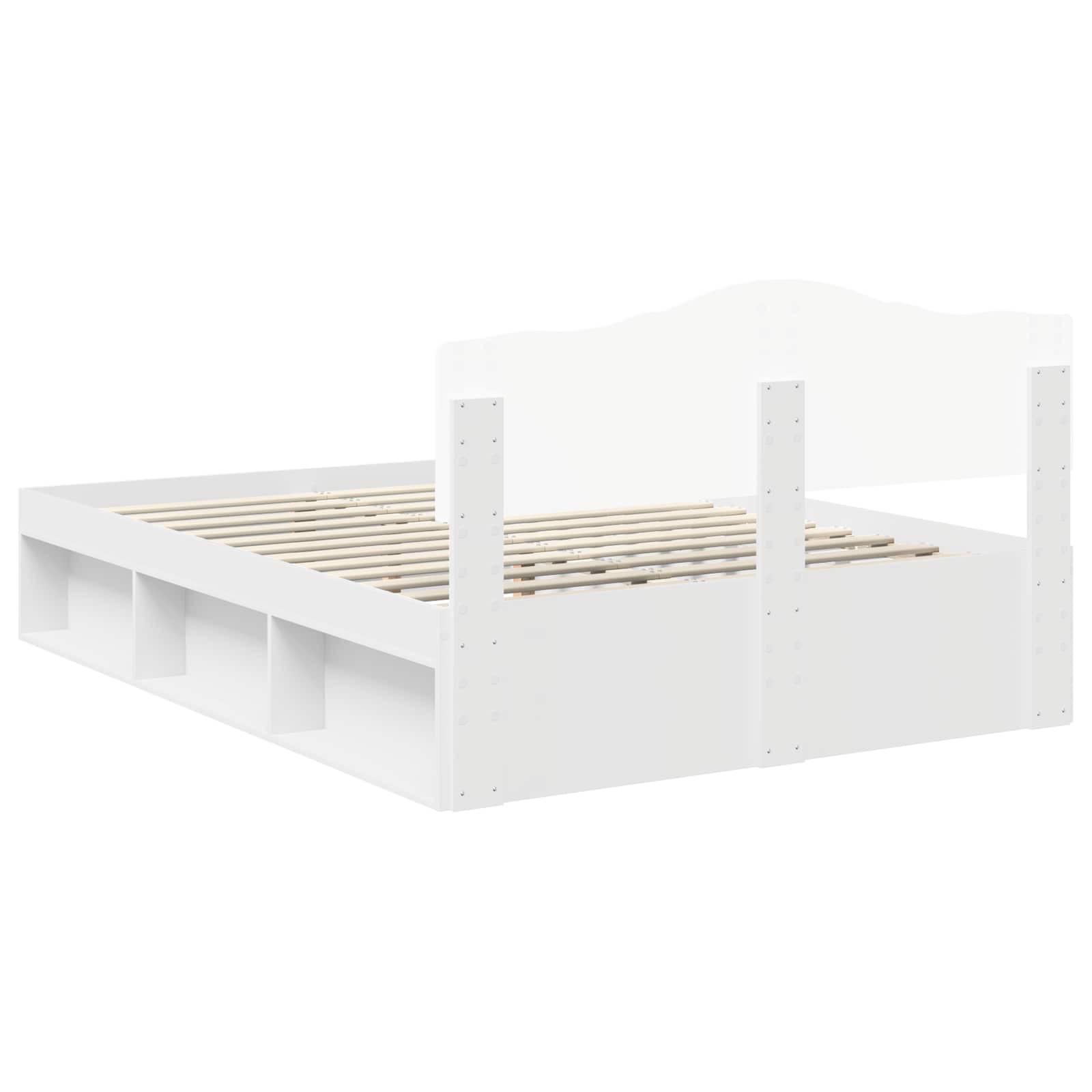 Struttura del letto Bianco 160 x 200 cm Pino massello | homemem39