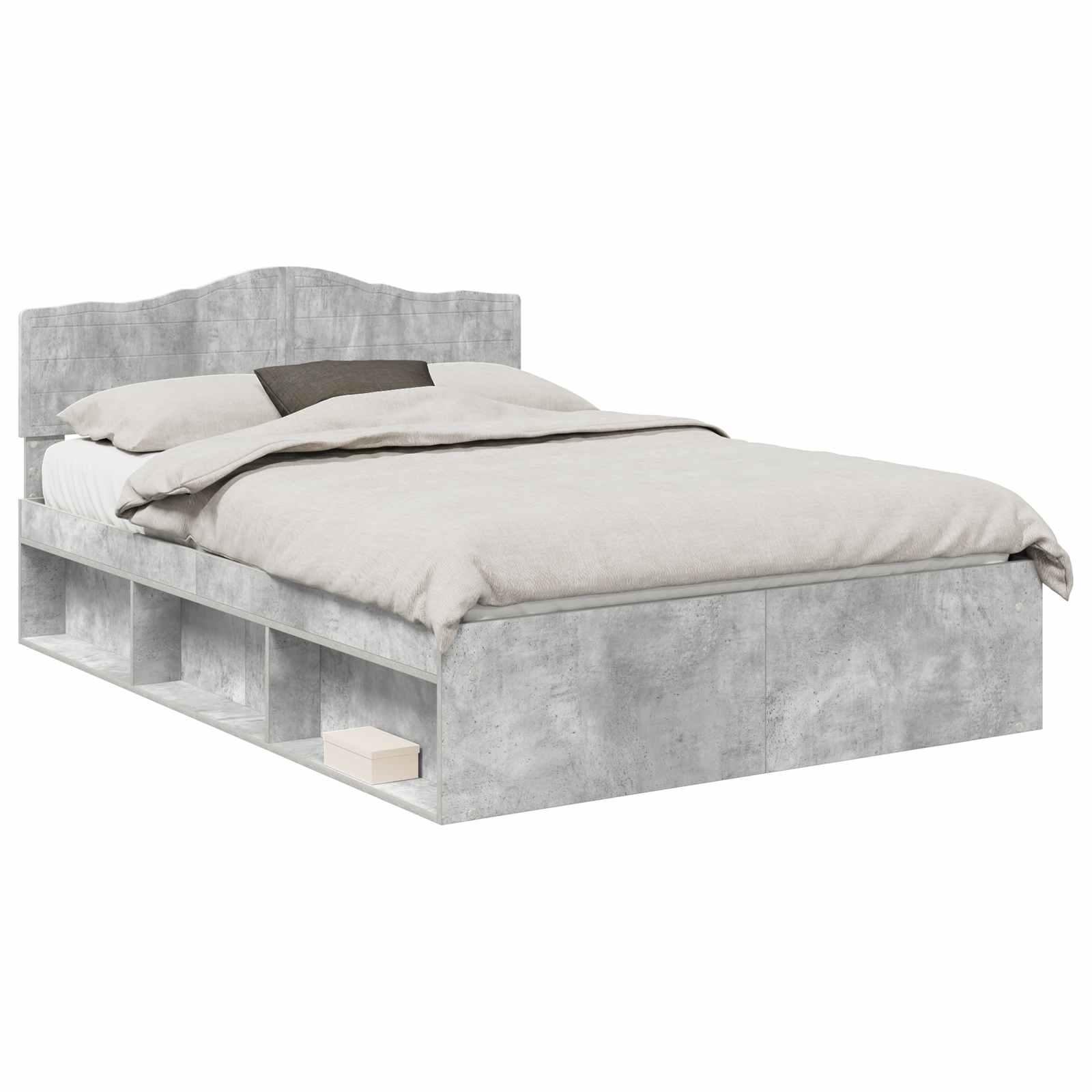 Struttura del letto Calcestruzzo 160 x 200 cm Pino massello | homemem39