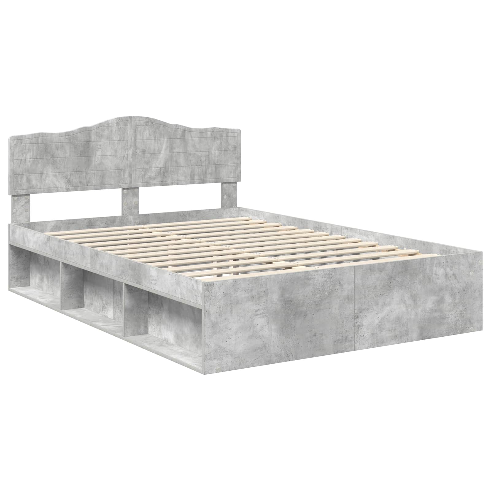Struttura del letto Calcestruzzo 160 x 200 cm Pino massello | homemem39