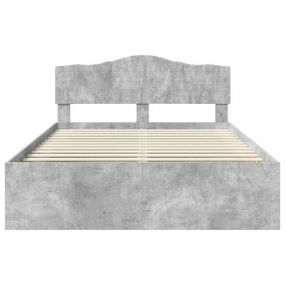 Struttura del letto Calcestruzzo 160 x 200 cm Pino massello | homemem39
