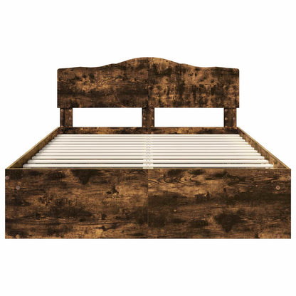 Struttura del letto Rovere fumé 160 x 200 cm Pino massello | homemem39