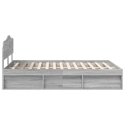 Struttura del letto Grigio Sonoma 160 x 200 cm Pino massello | homemem39