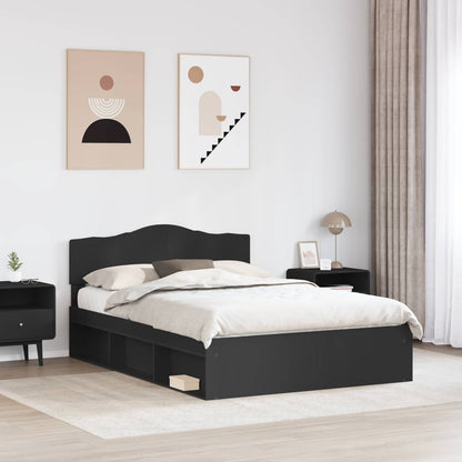 Struttura del letto Nero 150 x 200 cm Pino massello | homemem39