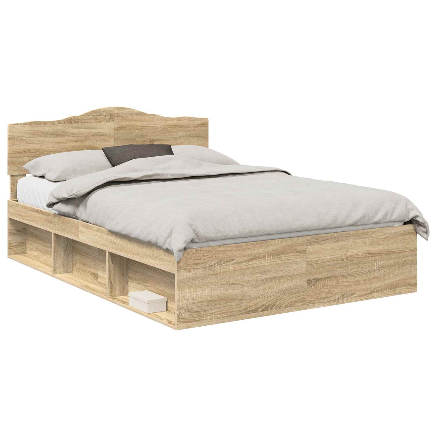 Struttura del letto Rovere Sonoma 150 x 200 cm Pino massello | homemem39