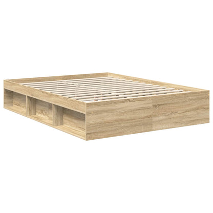 Struttura del letto Rovere Sonoma 150 x 200 cm Pino massello | homemem39