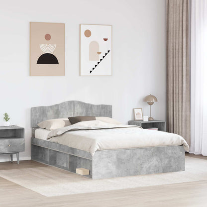 Struttura del letto Grigio Concretè 150 x 200 cm Pino massello | homemem39