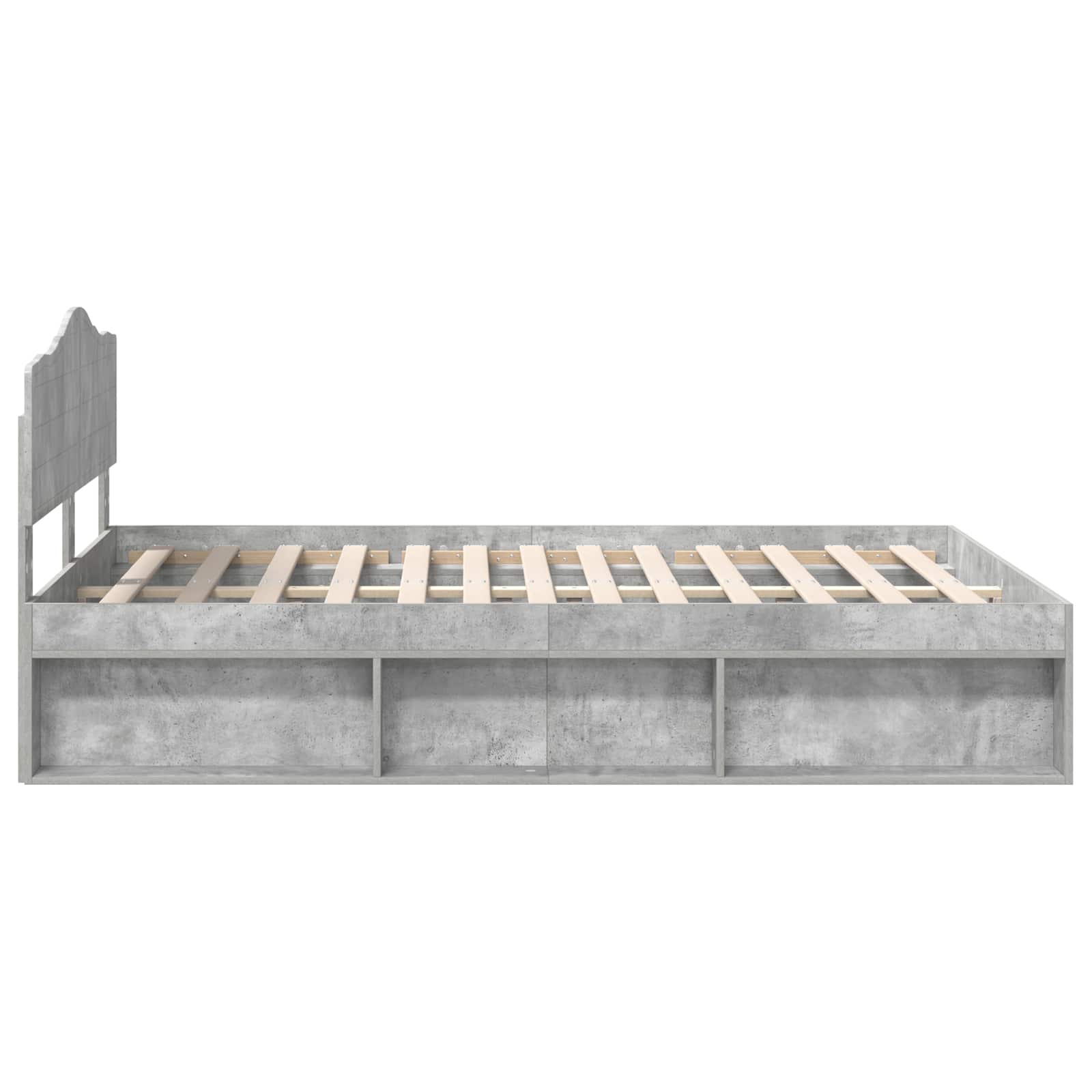 Struttura del letto Grigio Concretè 150 x 200 cm Pino massello | homemem39