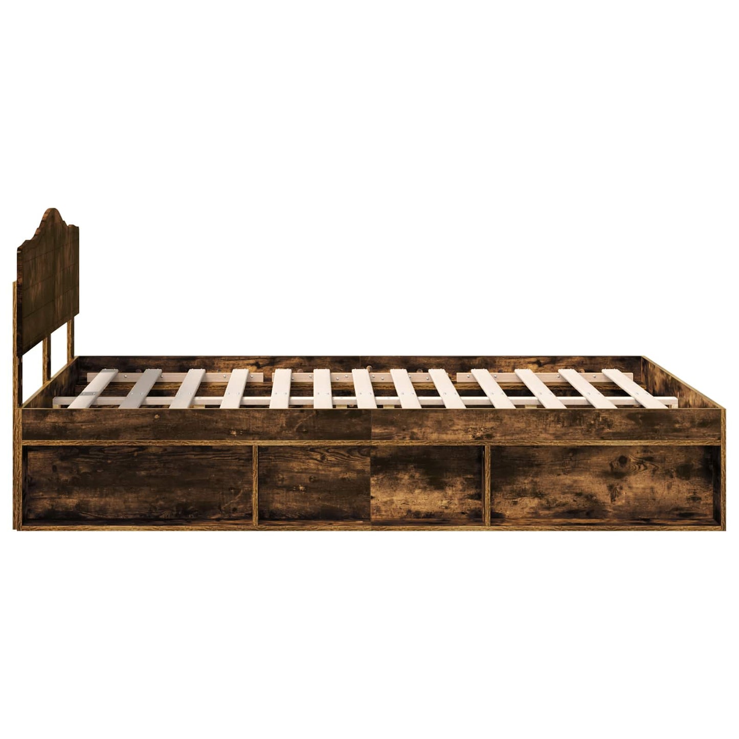 Struttura del letto Rovere fumé 150 x 200 cm Pino massello | homemem39