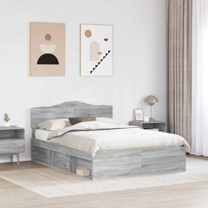Struttura del letto Grigio Sonoma 140 x 200 cm Pino massello | homemem39