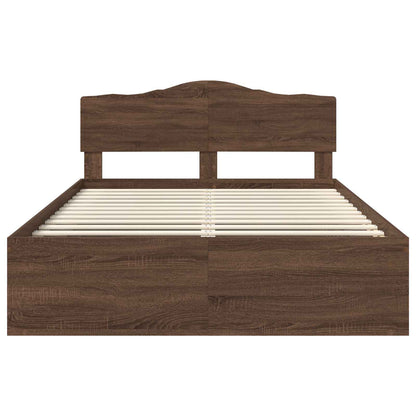Struttura del letto Rovere Marrone 140 x 200 cm Pino massello | homemem39