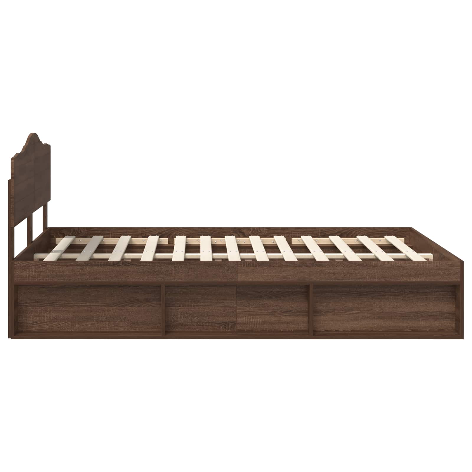 Struttura del letto Rovere Marrone 140 x 200 cm Pino massello | homemem39