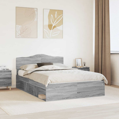 Struttura del letto Grigio Sonoma 140 x 190 cm Pino massello | homemem39