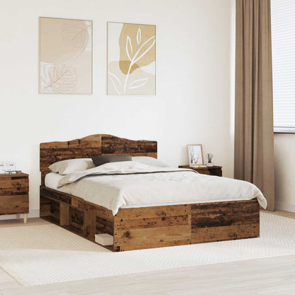 Struttura del letto Legno vecchio 140 x 190 cm Pino massello | homemem39