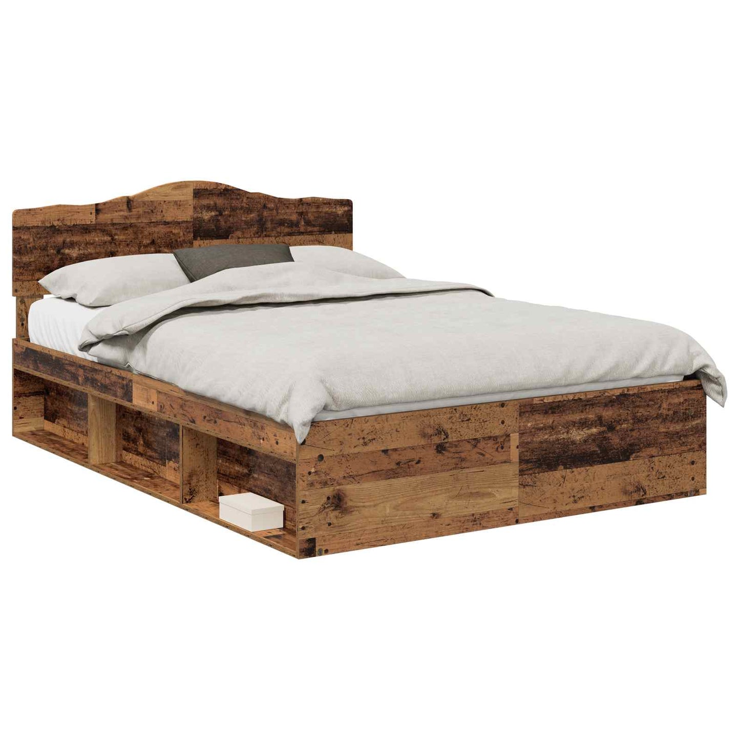 Struttura del letto Legno vecchio 140 x 190 cm Pino massello | homemem39