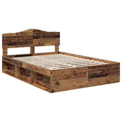 Struttura del letto Legno vecchio 140 x 190 cm Pino massello | homemem39