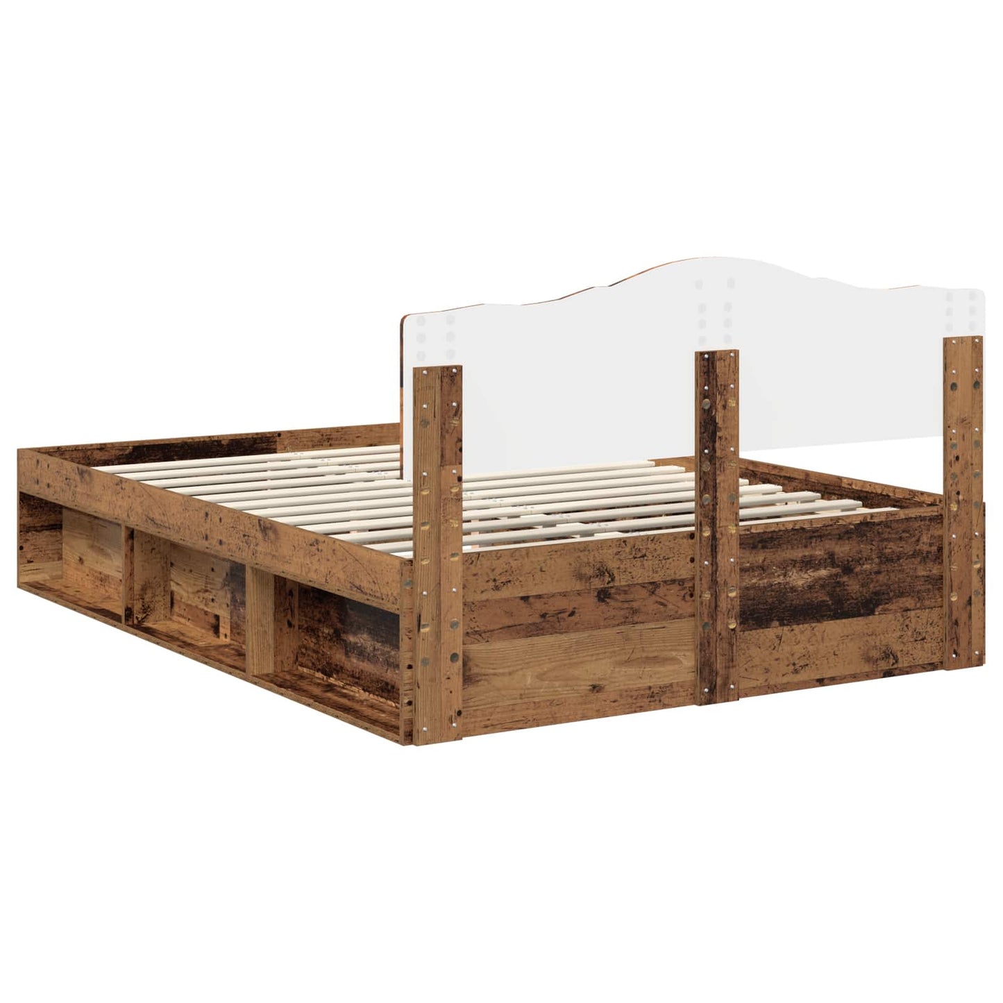 Struttura del letto Legno vecchio 140 x 190 cm Pino massello | homemem39