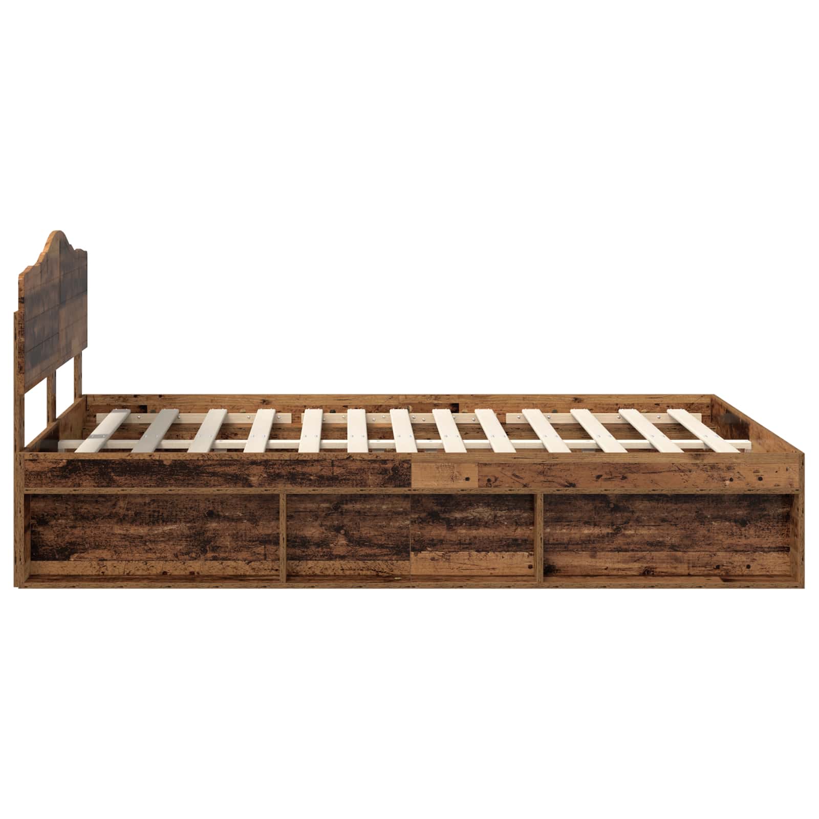 Struttura del letto Legno vecchio 140 x 190 cm Pino massello | homemem39