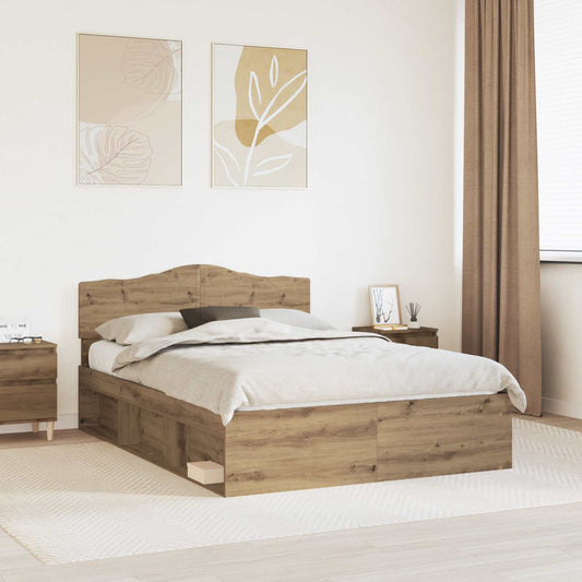 Struttura del letto Rovere Artigianale 140 x 190 cm | homemem39