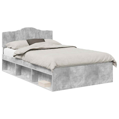 Struttura del letto Grigio Concretè 135 x 190 cm Pino massello | homemem39