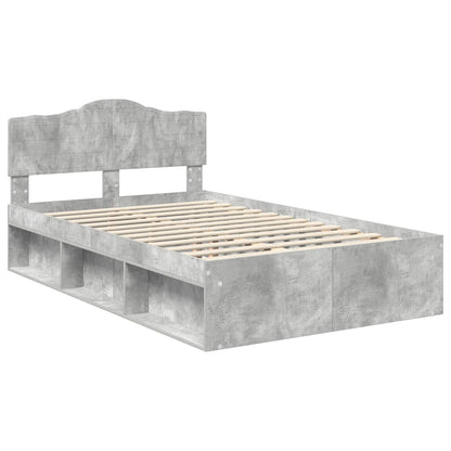 Struttura del letto Grigio Concretè 135 x 190 cm Pino massello | homemem39