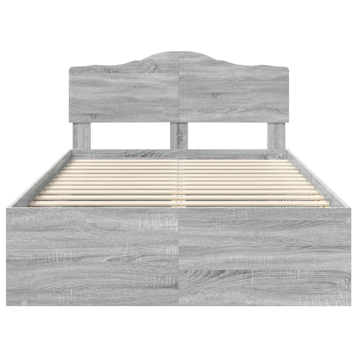 Struttura del letto Grigio Sonoma 135 x 190 cm Pino massello | homemem39
