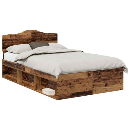 Struttura del letto Legno vecchio 135 x 190 cm Pino massello | homemem39