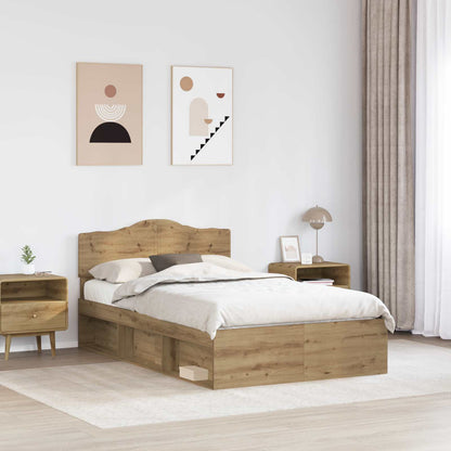 Struttura del letto Rovere Artigianale 135 x 190 cm | homemem39