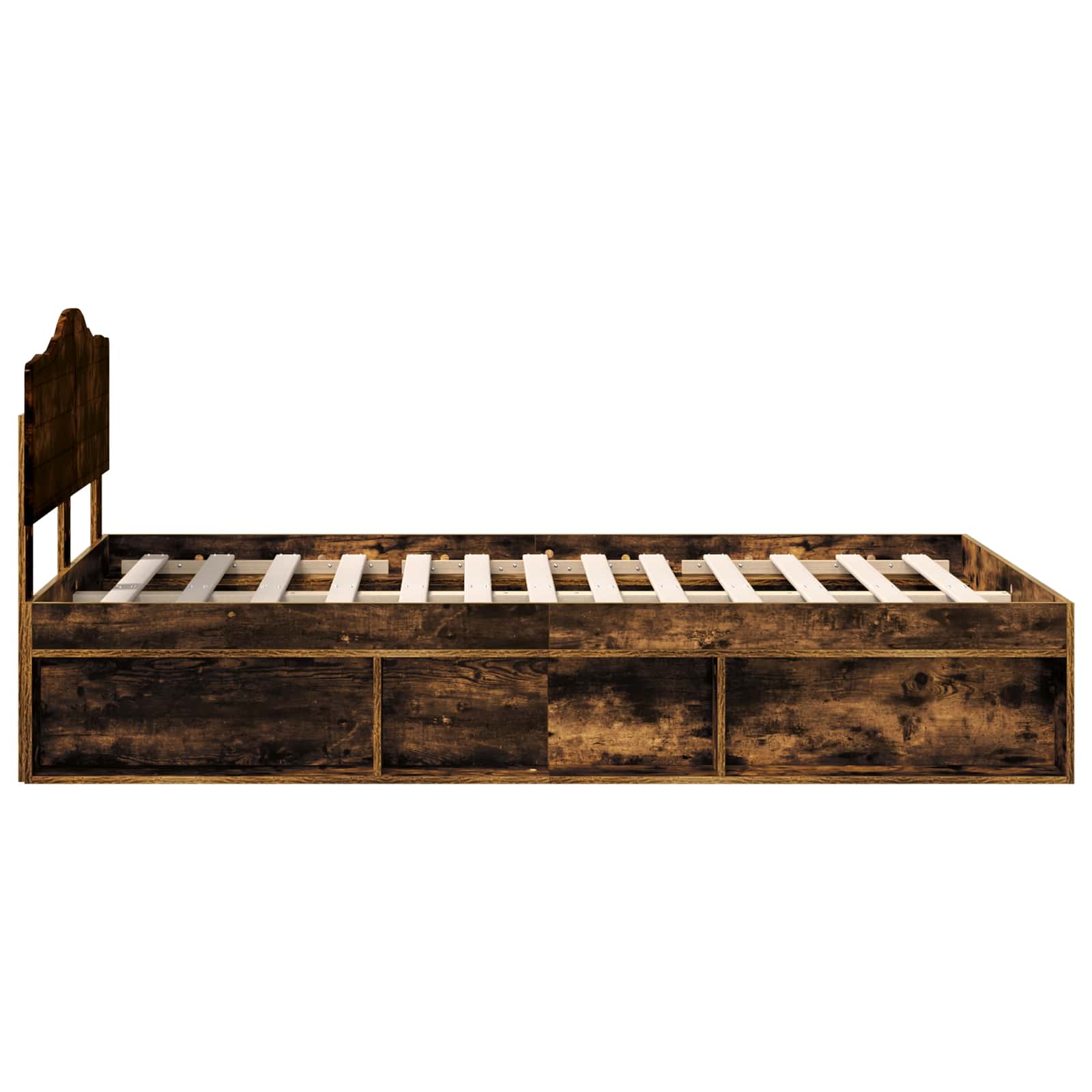 Struttura del letto Rovere fumé 120 x 200 cm Pino massello | homemem39