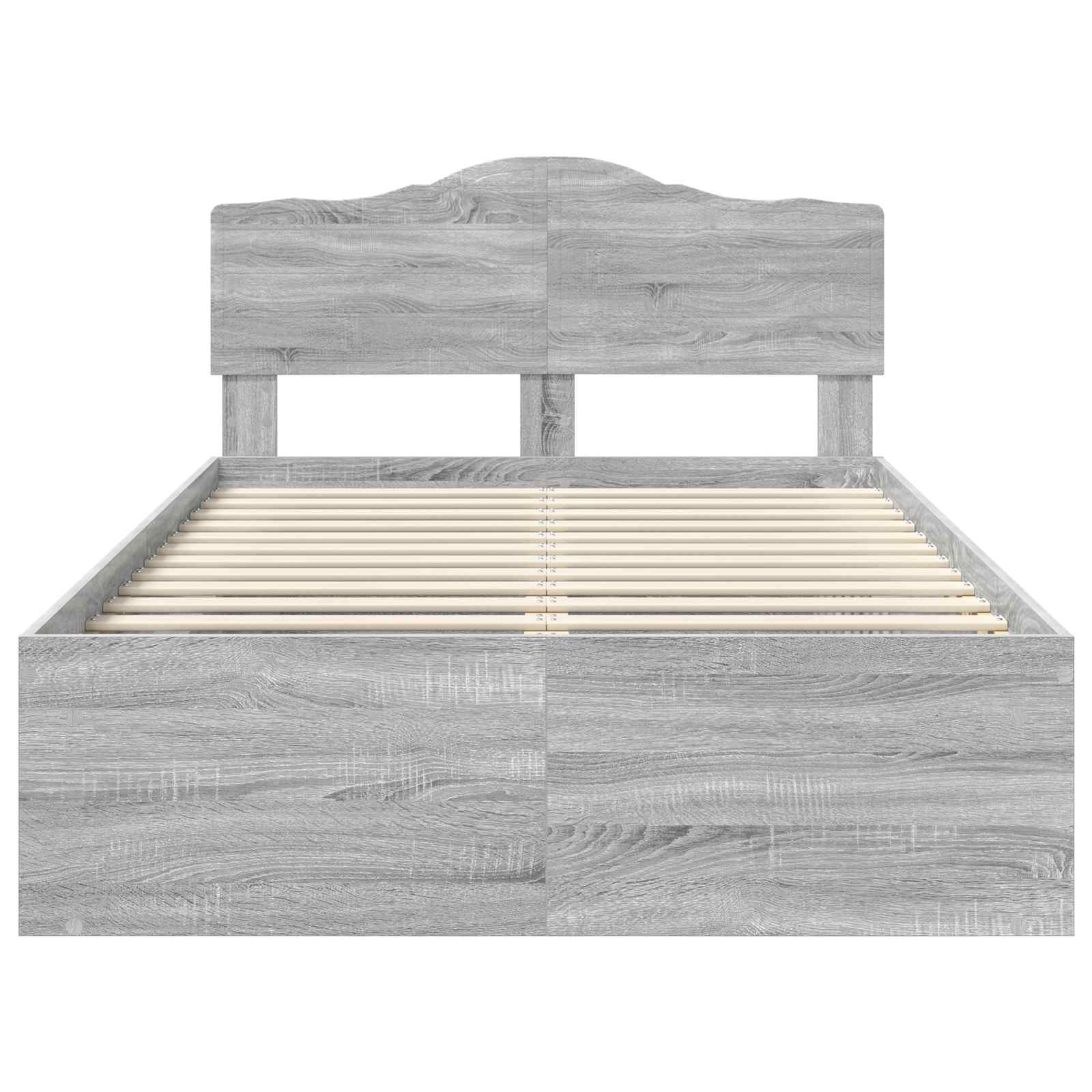 Struttura del letto Grigio Sonoma 120 x 200 cm Pino massello | homemem39