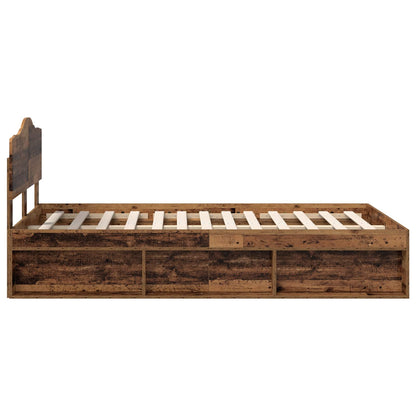 Struttura del letto Legno vecchio 120 x 200 cm Pino massello | homemem39