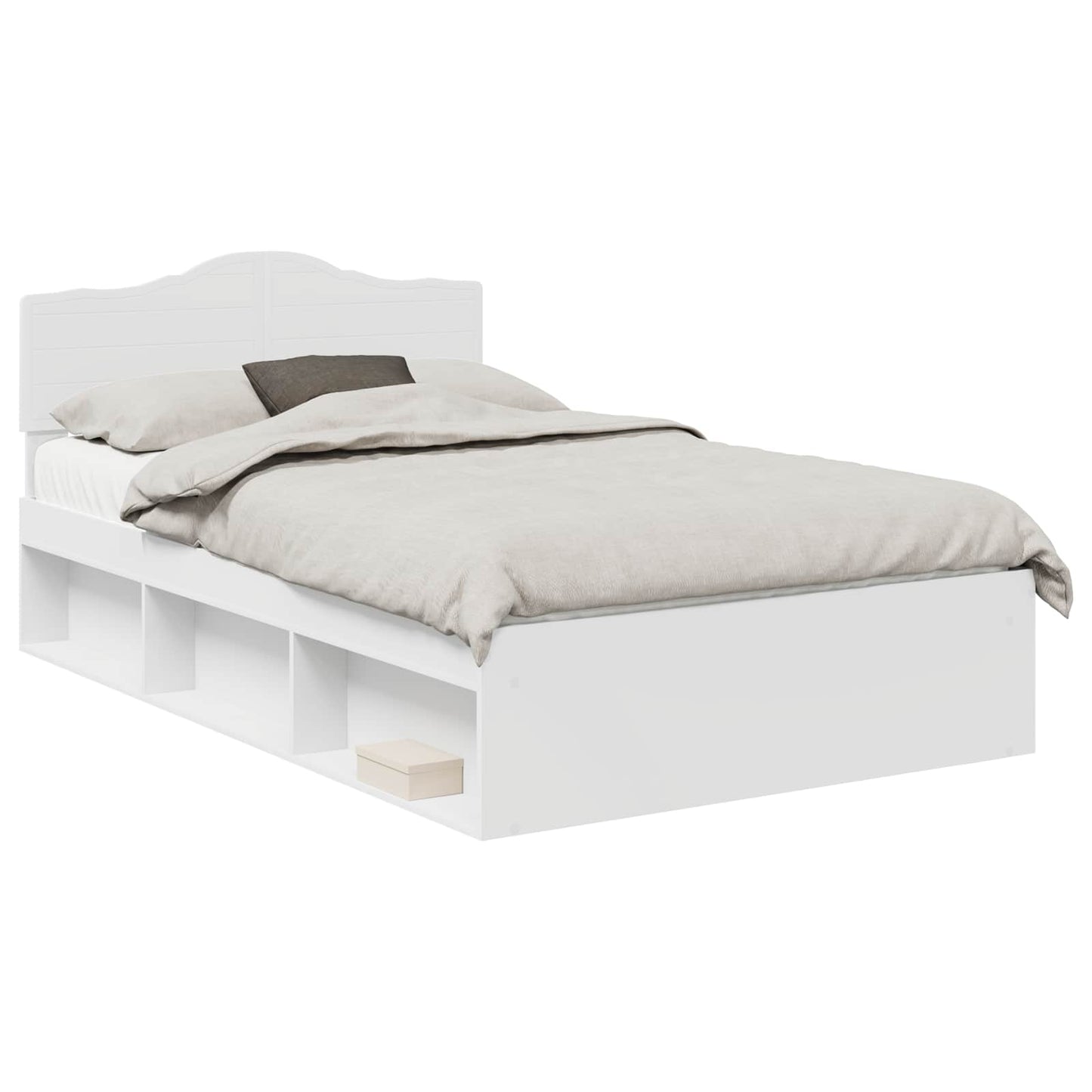 Struttura del letto Bianco 120 x 190 cm Pino massello | homemem39