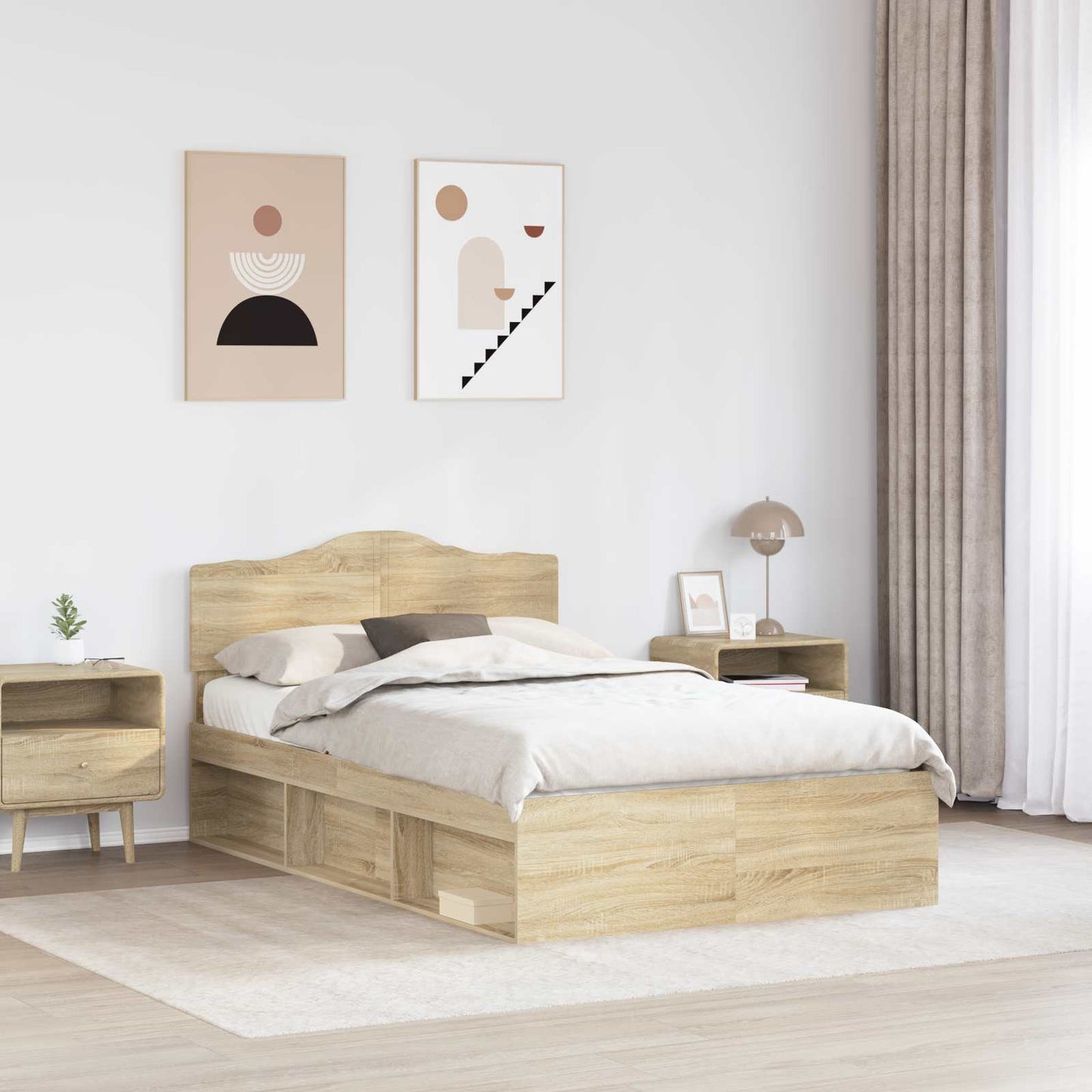 Struttura del letto Sonoma 120 x 190 cm Pino massello