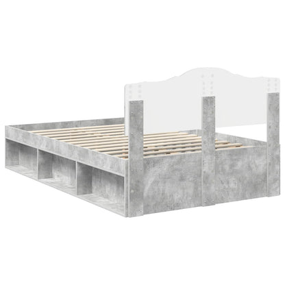 Struttura del letto Calcestruzzo 120 x 190 cm Pino massello | homemem39