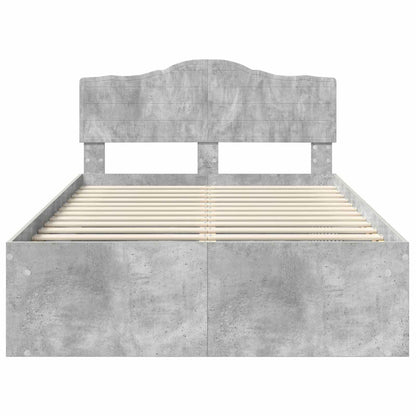 Struttura del letto Calcestruzzo 120 x 190 cm Pino massello | homemem39