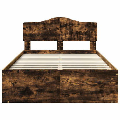 Struttura del letto Rovere fumé 120 x 190 cm Pino massello | homemem39