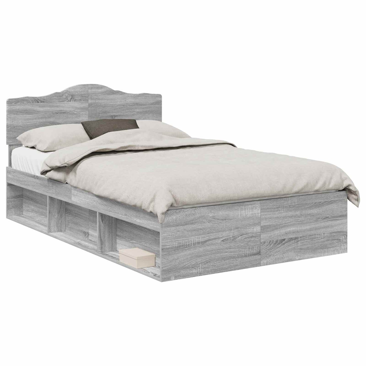 Struttura del letto Grigio Sonoma 120 x 190 cm Pino massello | homemem39