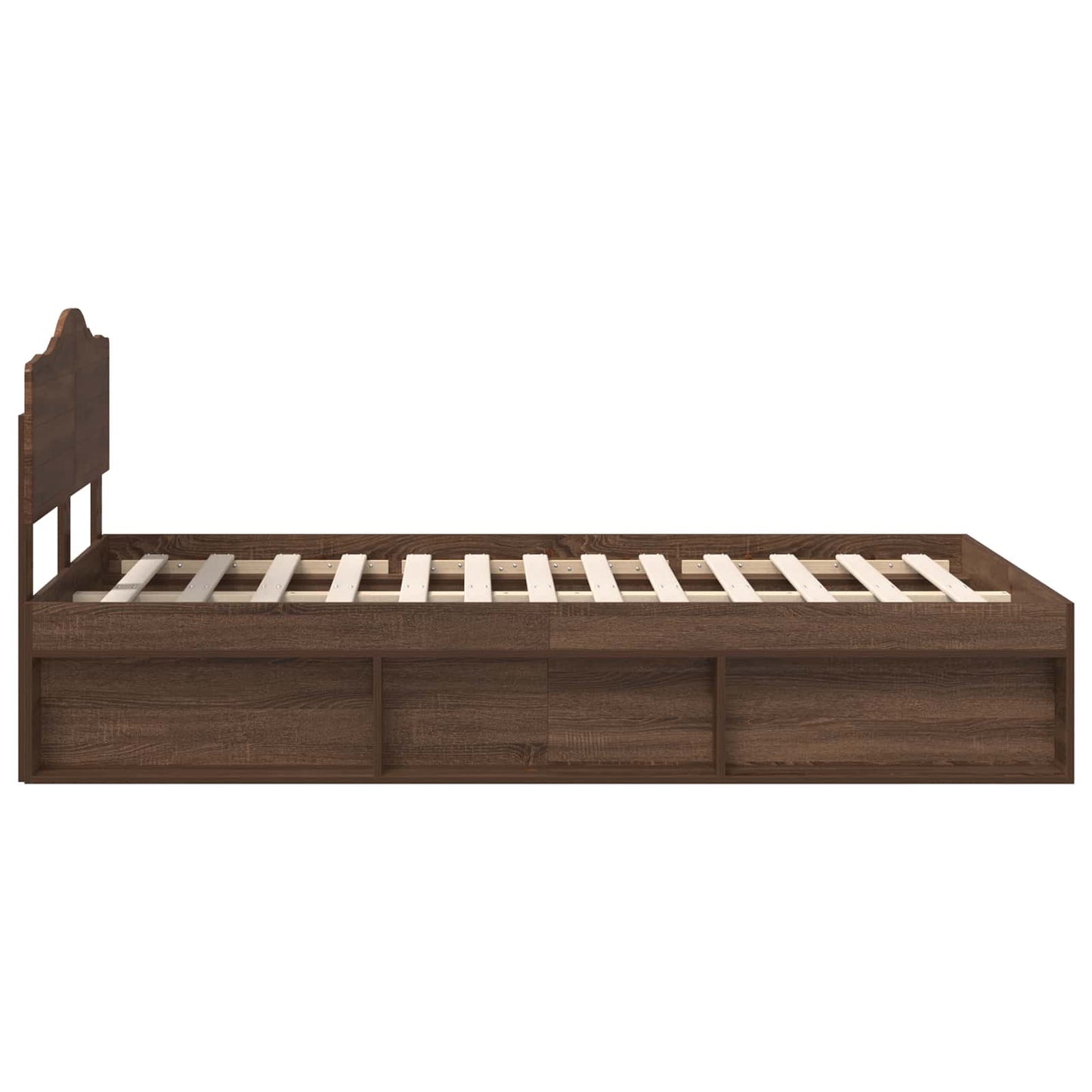 Struttura del letto Rovere Marrone 120 x 190 cm Pino massello | homemem39