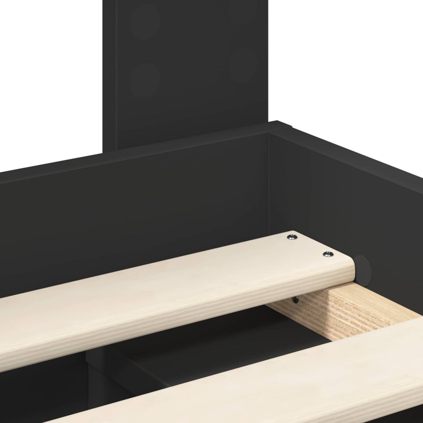 Struttura del letto Nero 100 x 200 cm Pino massello | homemem39